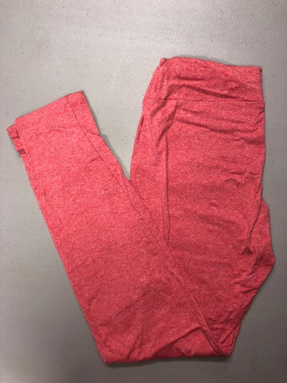 Lularoe Red/Pink Heather OS leggings NWOT